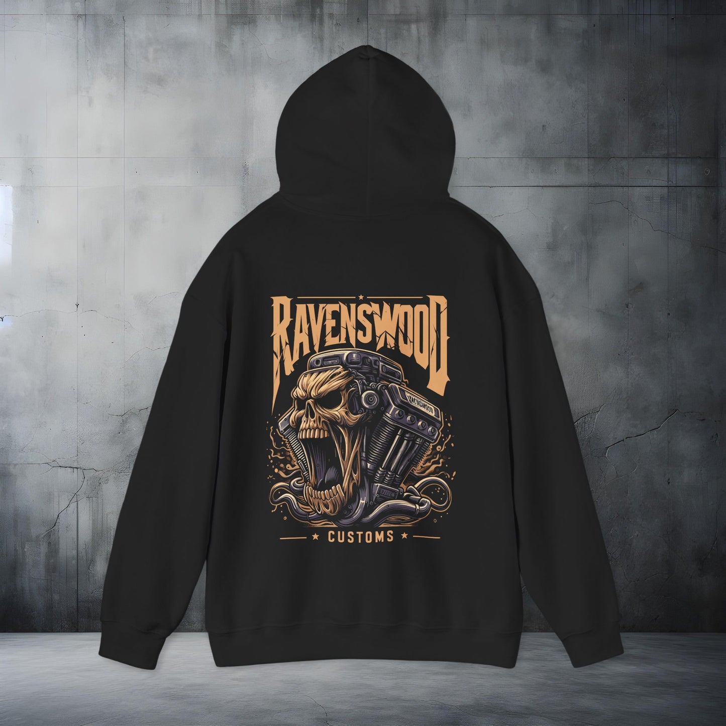 Ravenswood Customs Skull Vtwin Unisex Heavy Blend™ Hooded Sweatshirt