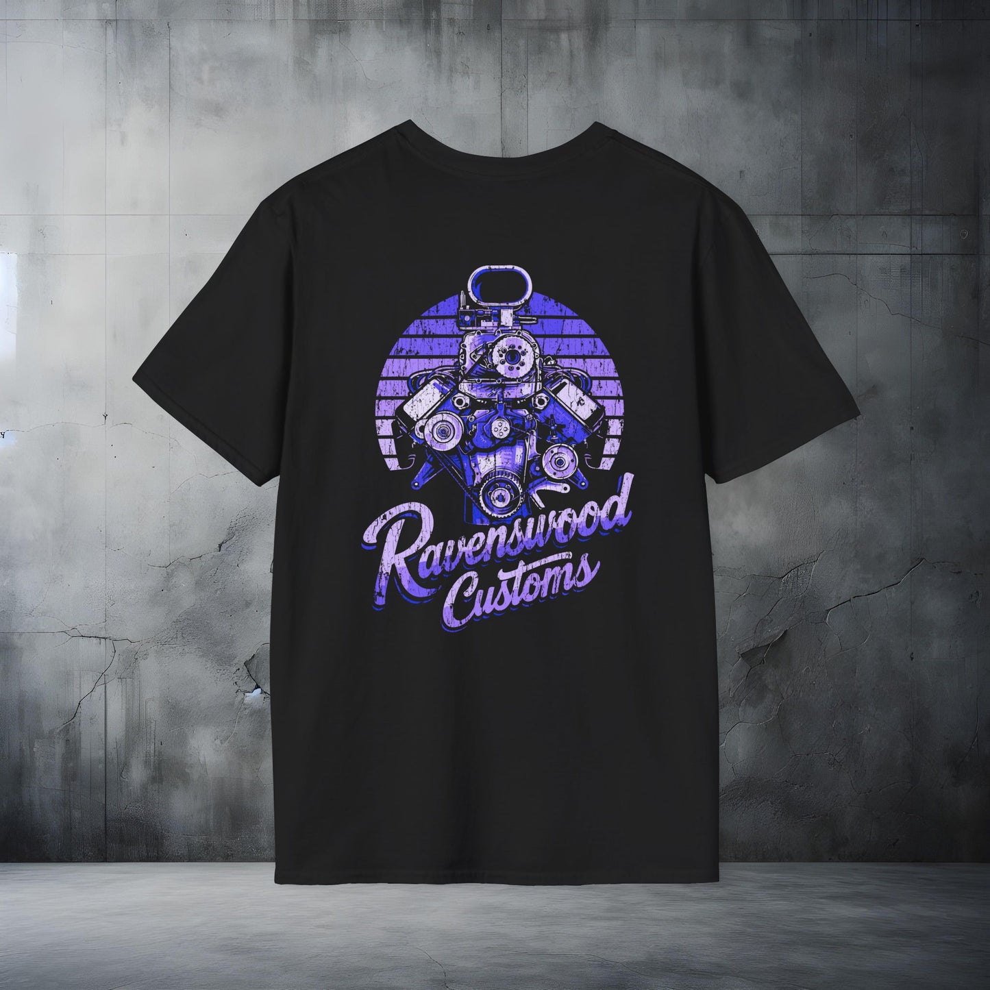 Ravenswood Customs Blown Hemi V8 Retro Worn T-Shirt