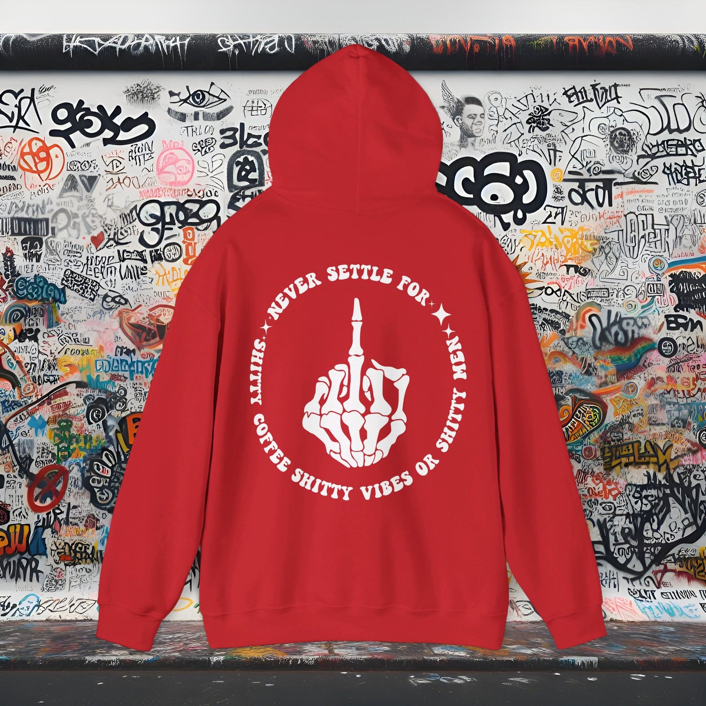 Never Settle Unisex Heavy Blend™ Hooded Sweatshirt