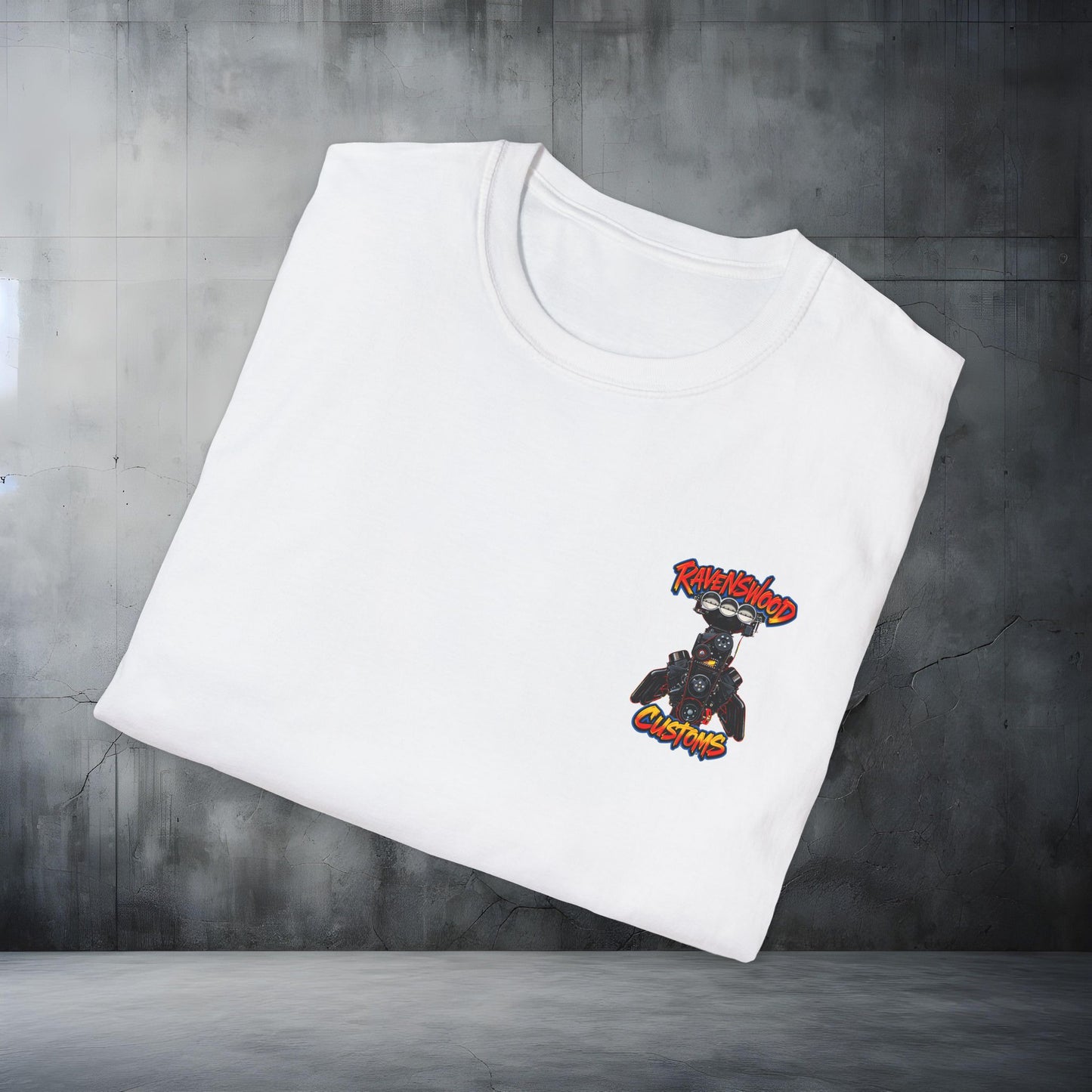 Ravenswood Customs Blown Injected Chevy Engine Graphic T-Shirt