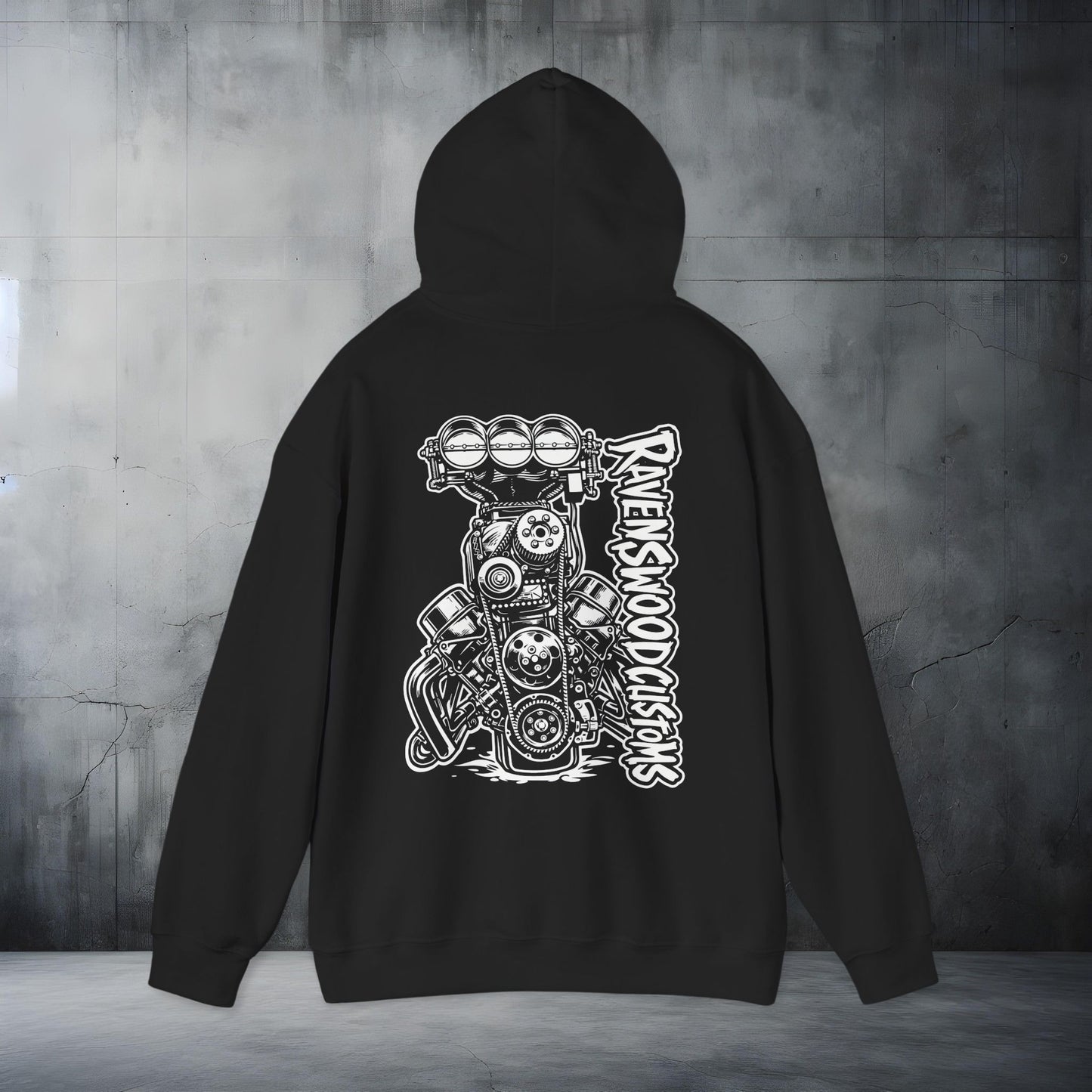 Ravenswood Customs Blown and Injected Chevy V8 Hoodie