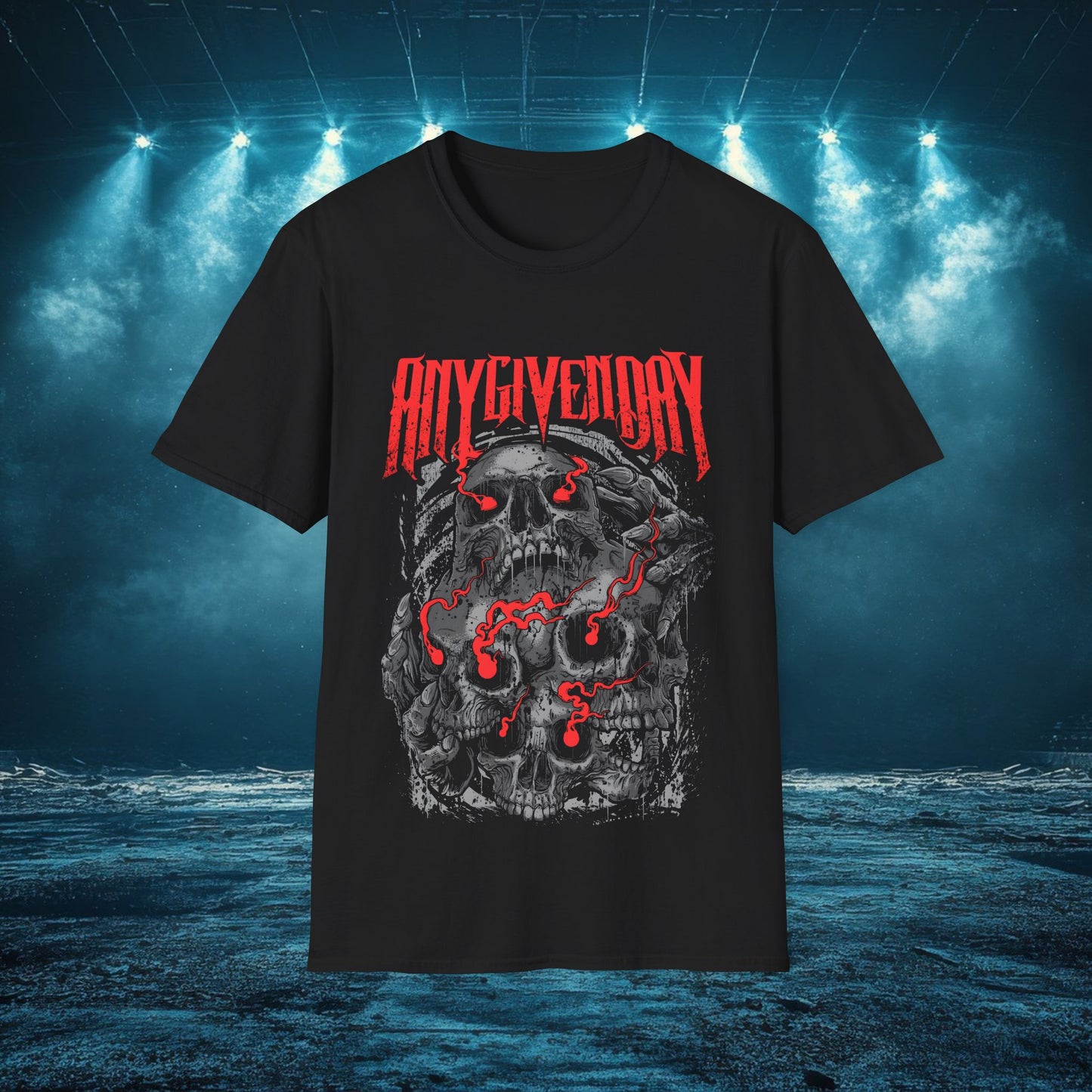 Any Given Day Skull Graphic T-Shirt for Music Lovers