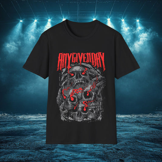 Any Given Day Skull Graphic T-Shirt for Music Lovers