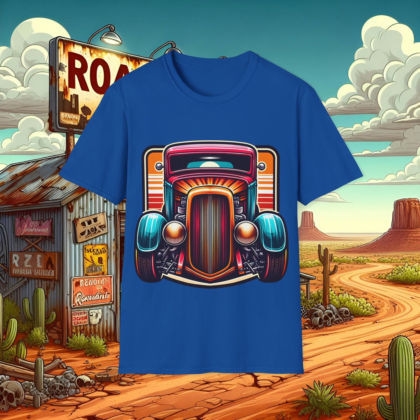 Toon Hot Rod 3 Unisex Softstyle T-Shirt