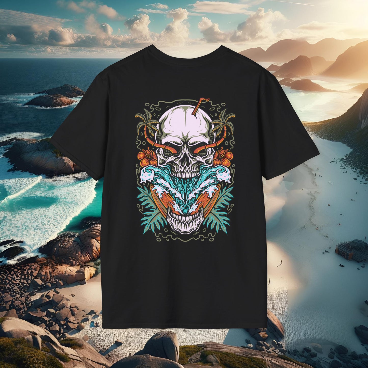 Skulls a Beach Unisex Softstyle T-Shirt