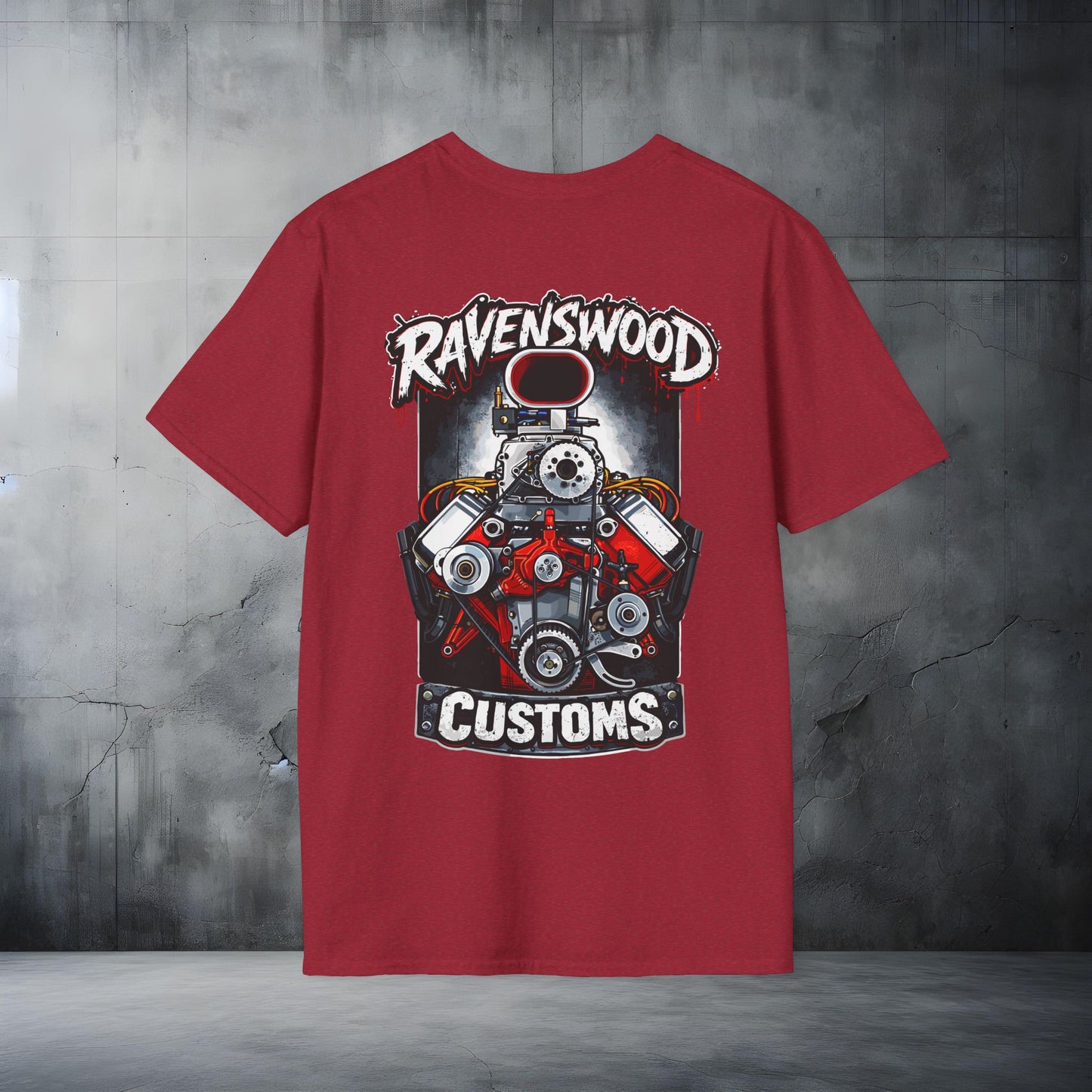 Ravenswood Customs Blown 354 Hemi Engine Graphic T-Shirt