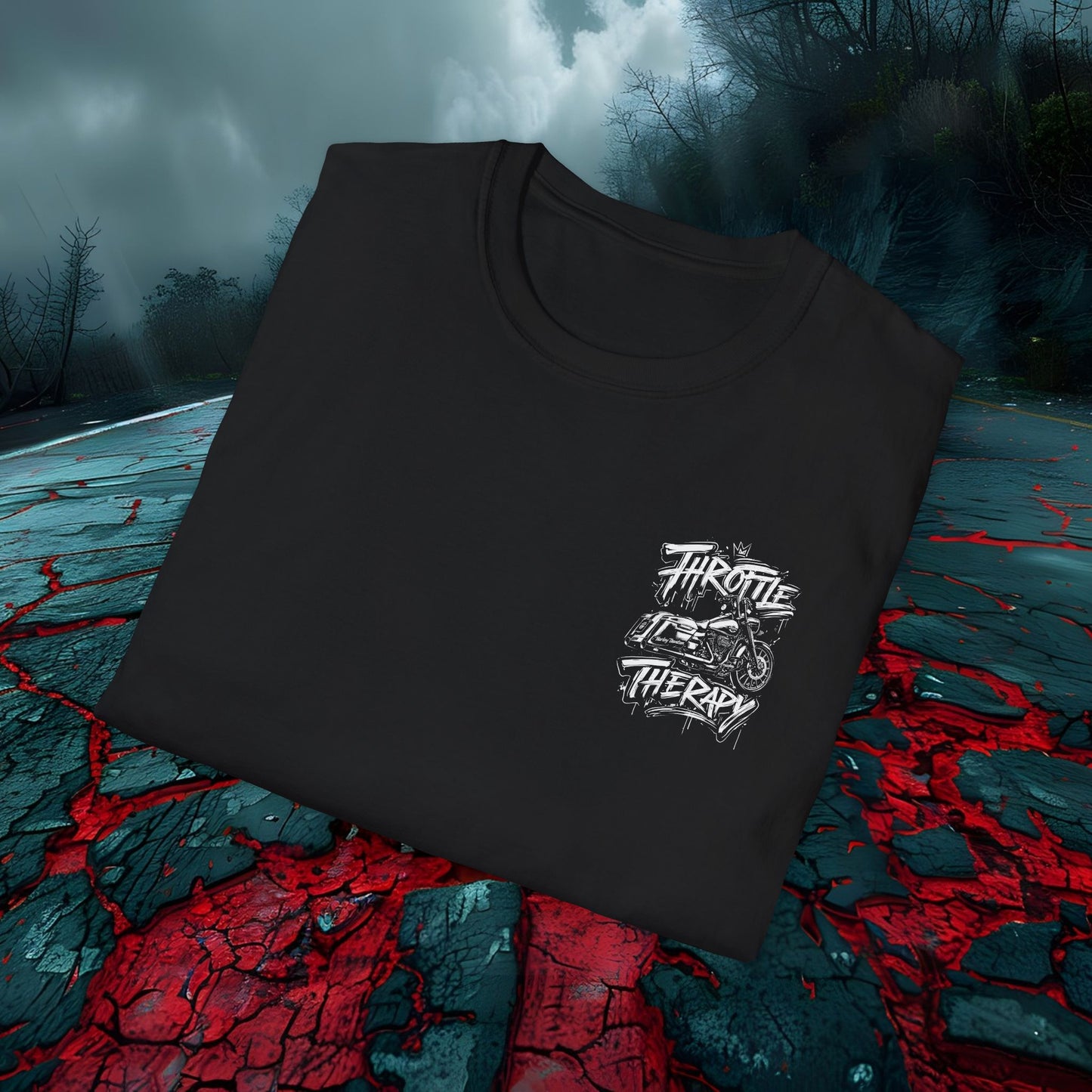 Throttle Therapy Motorcycle T-Shirt Graphic Tee