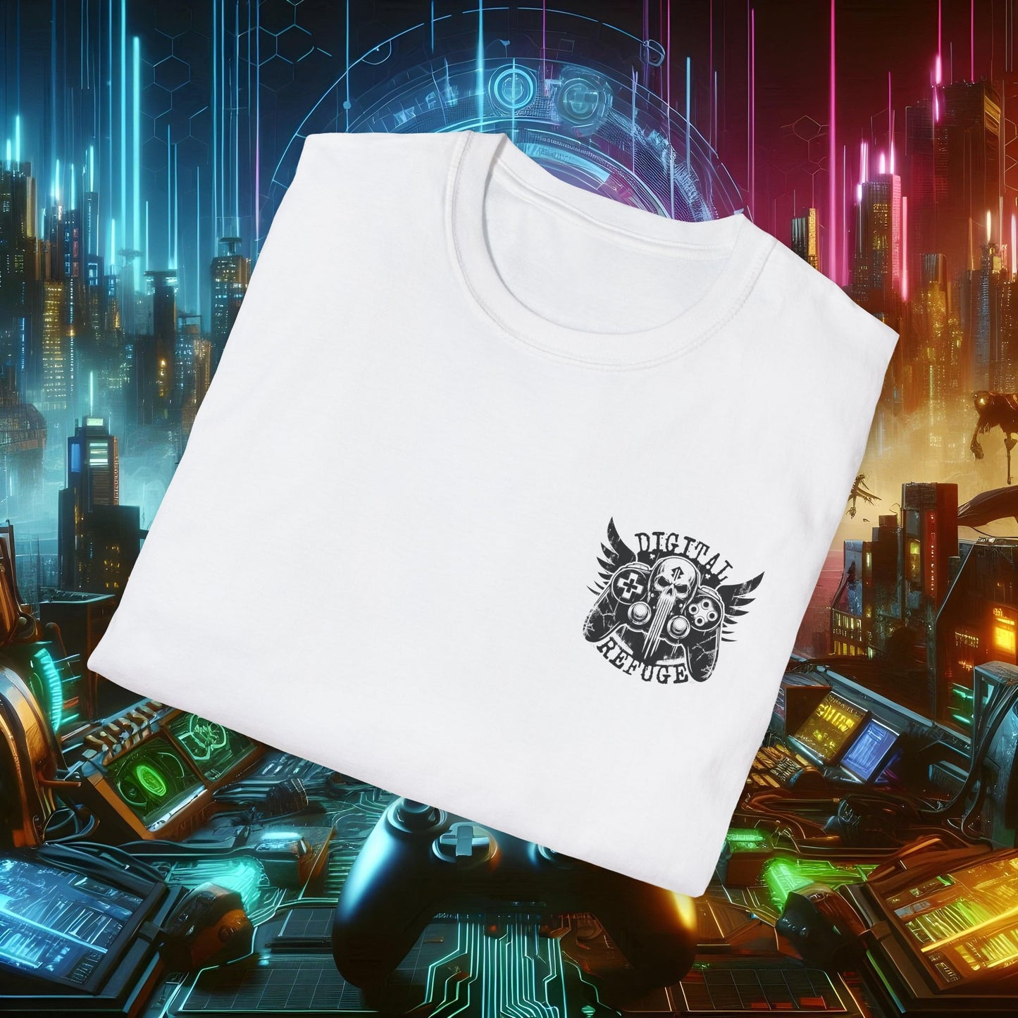 Digital Refuge Unisex Softstyle T-Shirt | Gamer's Paradise Tee