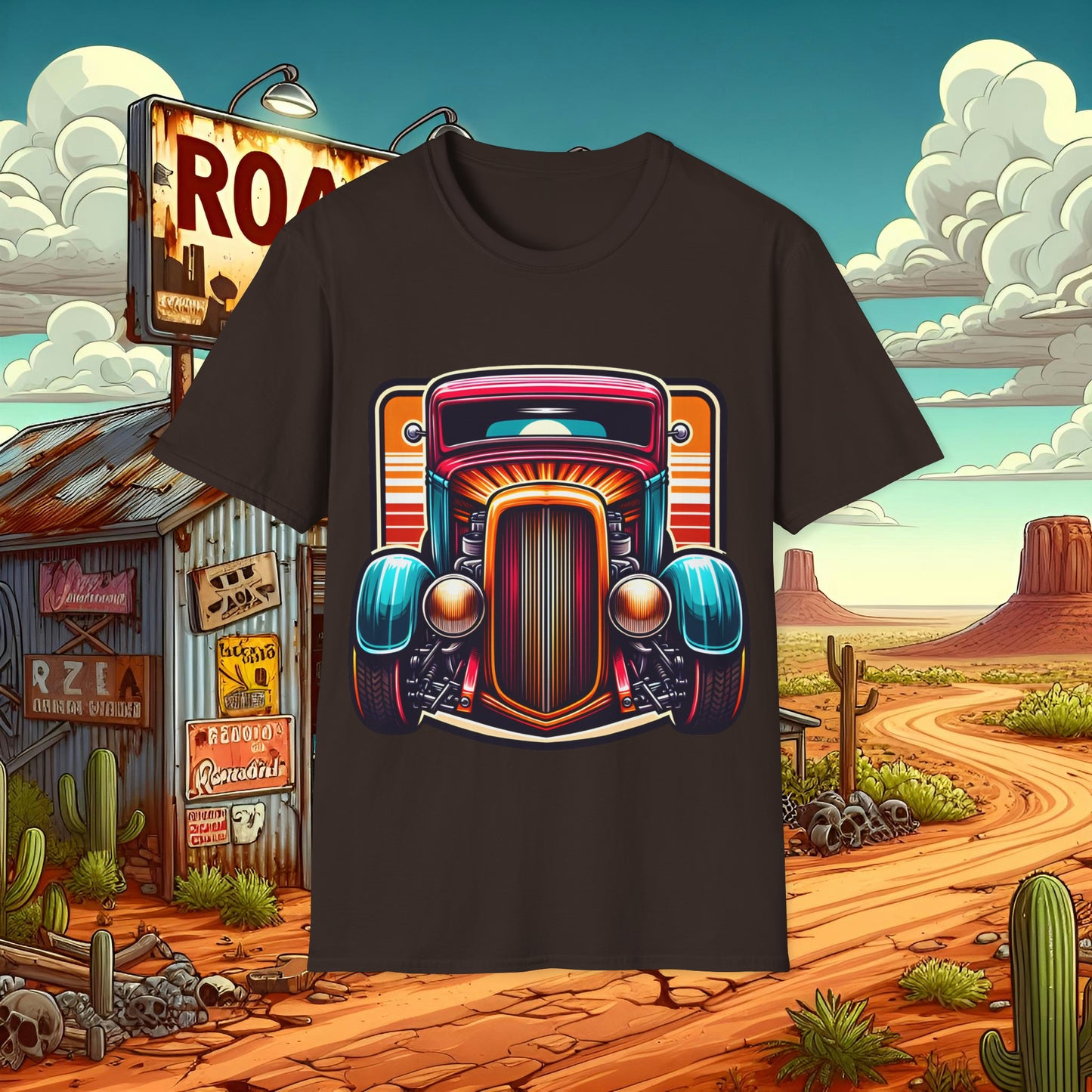 Toon Hot Rod 3 Unisex Softstyle T-Shirt