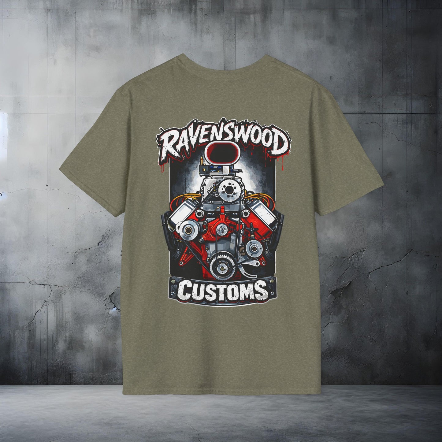 Ravenswood Customs Blown 354 Hemi Engine Graphic T-Shirt