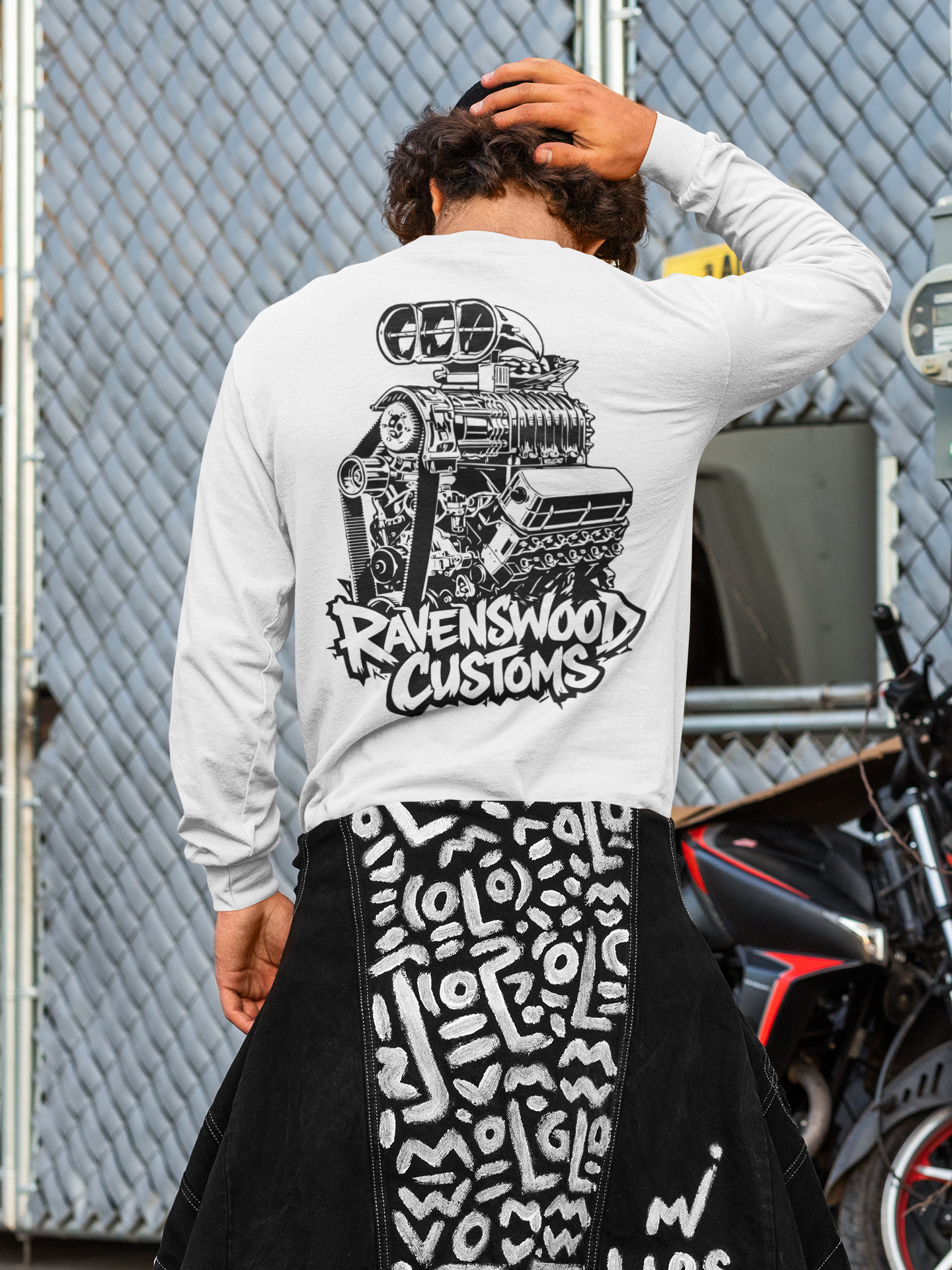 Ravenswood Customs Blown Windsor V8 Engine Graphic T-Shirt