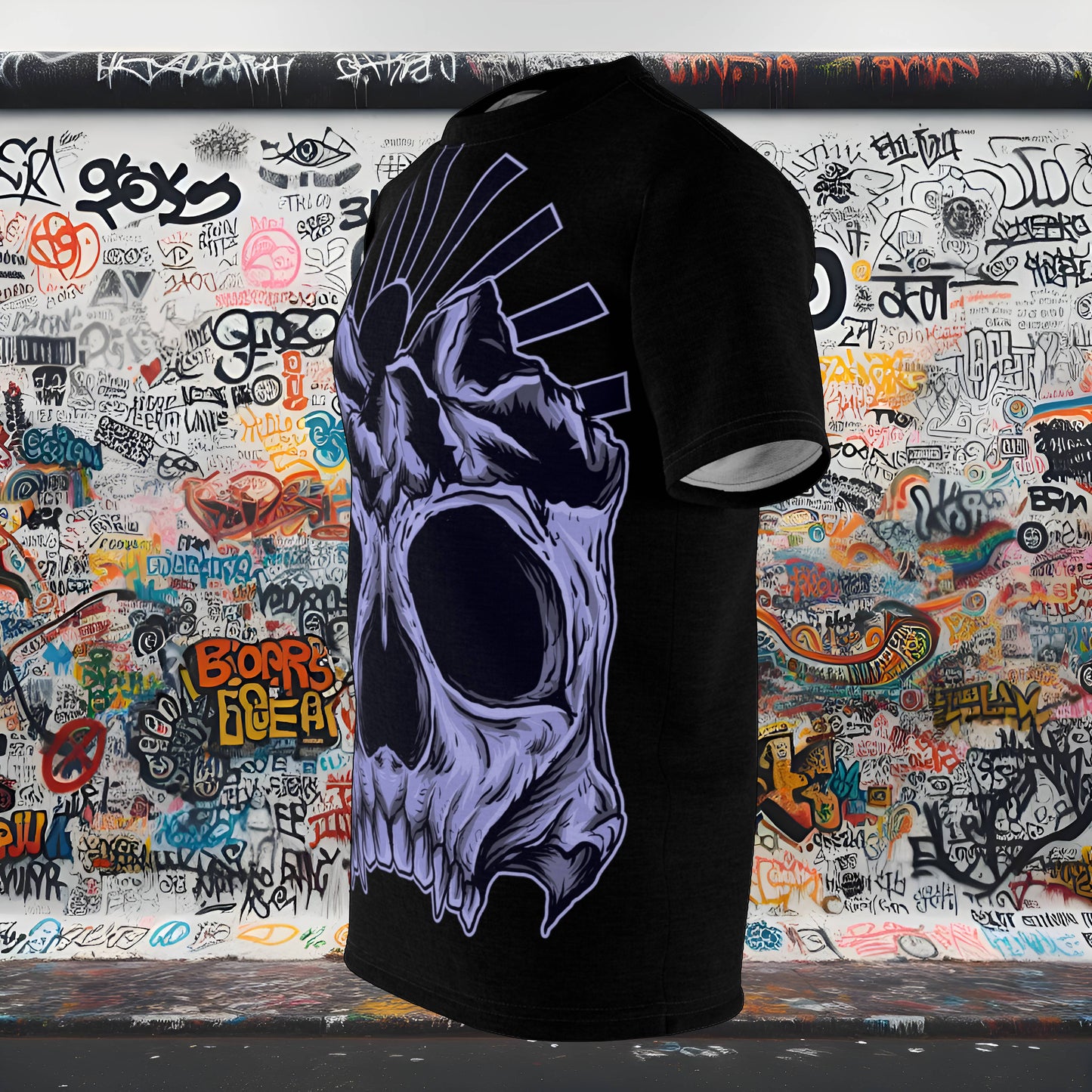 Rocky Skull Unisex Cut & Sew Tee (AOP)